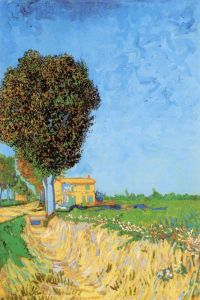 Van Gogh A Lane بالقرب من لوحة Arles المطبوعة