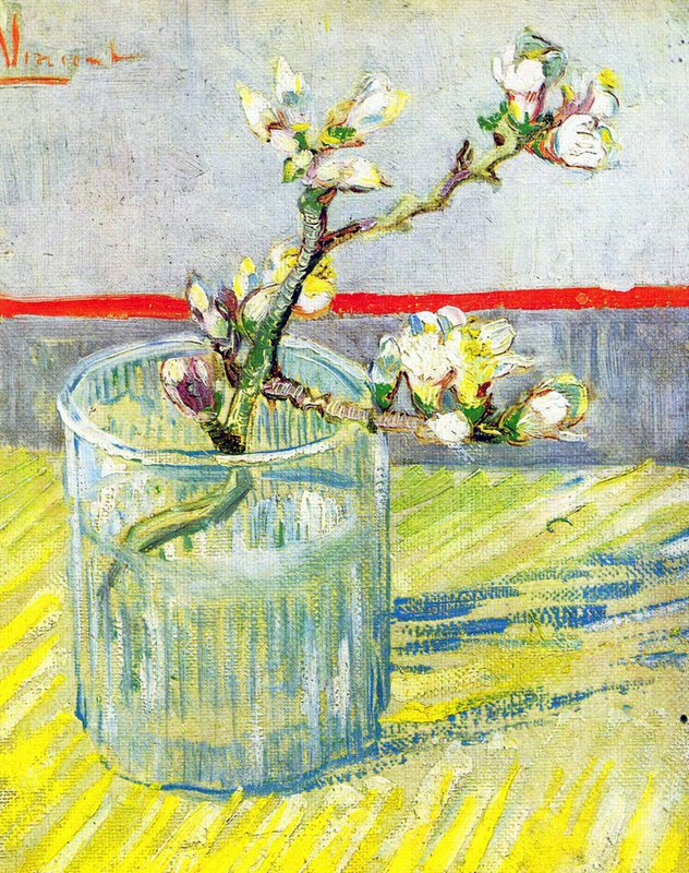 Van Gogh Almond Blossom Branch canvas print