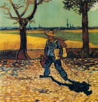 Van-Gogh-Künstler auf dem Weg nach Tarascon