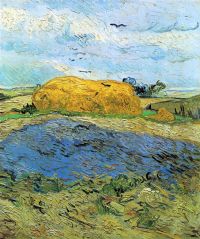 Van Gogh Barn On A Rainy Day canvas print