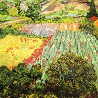 Van Gogh bloeiend veld