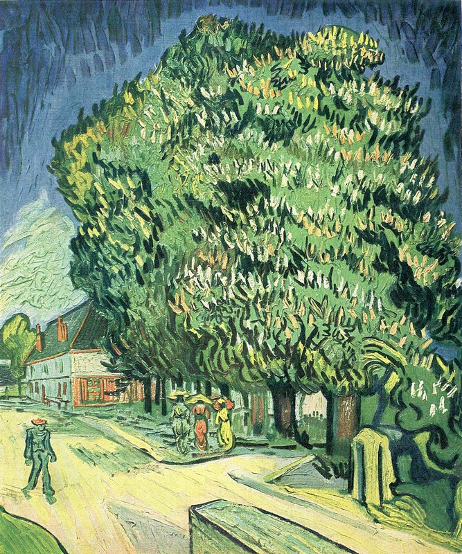 Van Gogh Blossoming Chestnut Tree canvas print