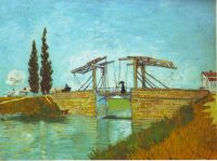 جسر فان جوخ في لوحة قماشية آرل