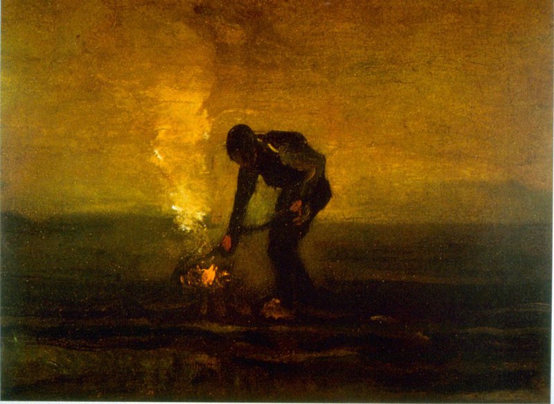 Van Gogh Burning Weeds canvas print