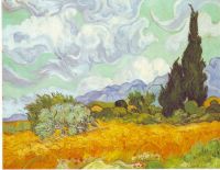 Van Gogh Cornfield With Cyprusses canvas print