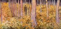 Coppia di Van Gogh a piedi nel bosco