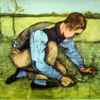 Van Gogh cortando hierba