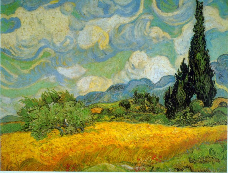 Van Gogh Cypresses canvas print