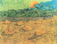 Van-Gogh-Abendlandschaft bei Mondaufgang