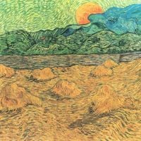 Paisaje de la tarde de Van Gogh en la salida de la luna
