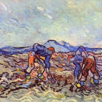 Granjeros de Van Gogh en el trabajo