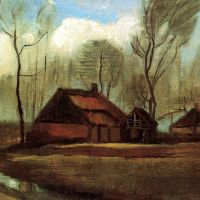 Van Gogh Farmhouses Among Trees