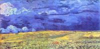 Campo di Van Gogh sotto il cielo della tempesta