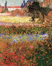 Van Gogh Flowering Garden canvas print