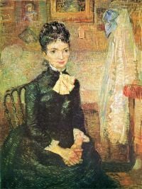 Van Gogh Frau Neben Einer Wiege Sitzend