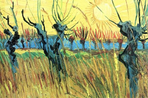 Van Gogh Grazing At Sunset canvas print