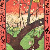 Árbol japonés de Van Gogh después de Hiroshige