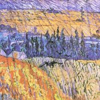 Van Gogh Landschap in Auvers in de regen 1