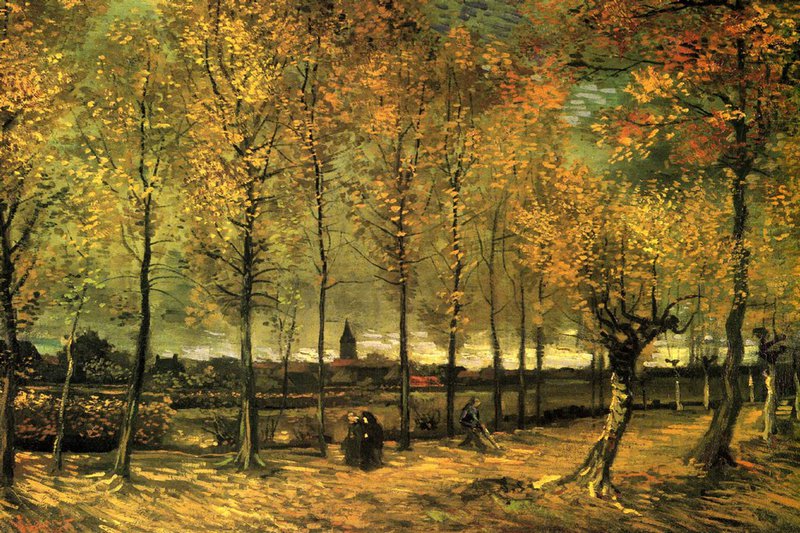 Van Gogh Lane With Poplars canvas print