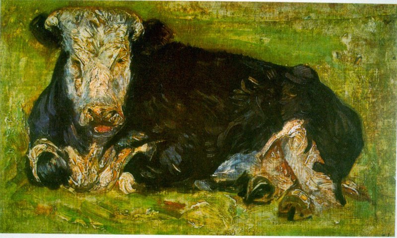 Van Gogh Lying Cow canvas print