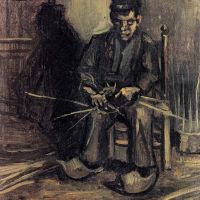 Van Gogh Boer maakt een mand