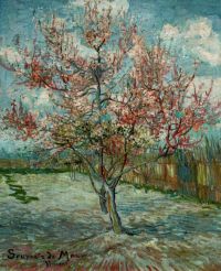 Souvenir De Mauve degli alberi di pesco rosa di Van Gogh