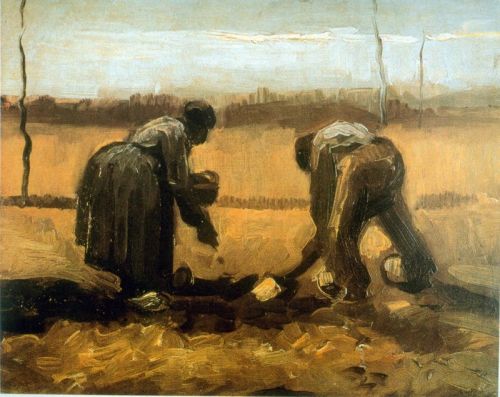 Van Gogh Planting canvas print