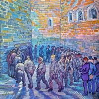 Prisioneros de Van Gogh caminando de ronda