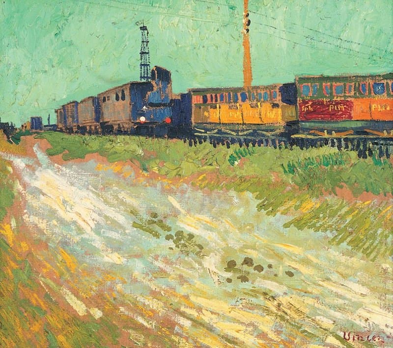 Tableaux sur toile, reproduction de Van Gogh Railway Carriages August 1888
