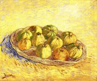 Van Gogh Still Life مع طباعة قماشية Apple Basket 2