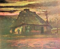 Van Gogh Strohhütte in der Abenddämmerung