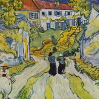 Van Gogh straat en weg in Auvers