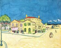 Van-Gogh-Studie über Vincents Haus in Arles