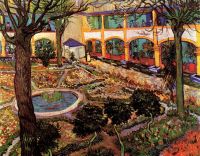 Van Gogh The Courtyard Of The Hospital At Arles canvas print