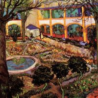 Van Gogh De binnenplaats van het ziekenhuis in Arles
