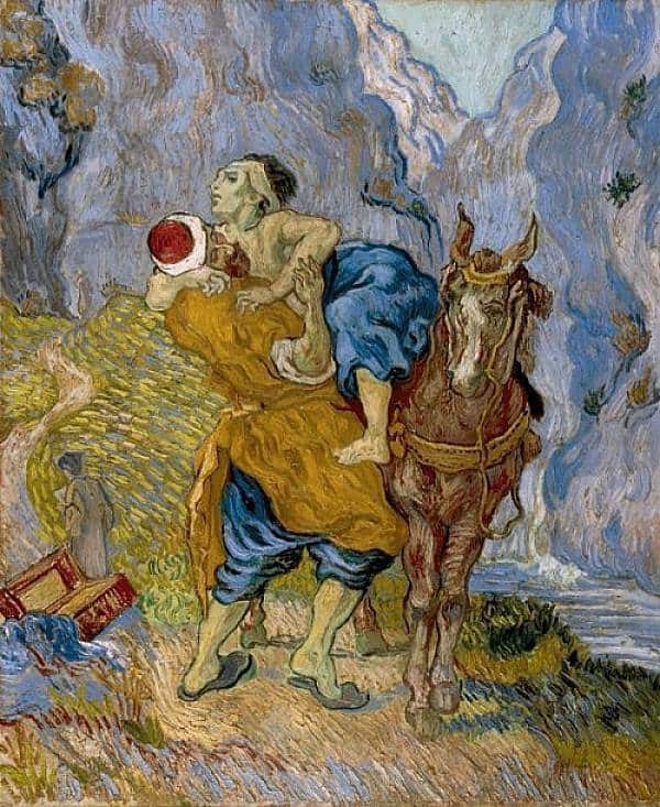 Tableaux sur toile, reproduction de Van Gogh The Good Samaritan - After Delacroix