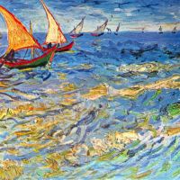 Van Gogh El mar en Saintes-maries