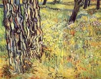Van Gogh Tree Trunks canvas print