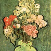 Jarrón Van Gogh con rosas