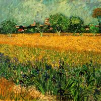 Van Gogh Gezicht op Arles met irissen op de voorgrond