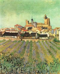 Van Gogh View Of Sainte Maries canvas print
