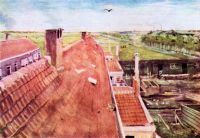 لوحة قماشية لفان جوخ View Over The Rooftops