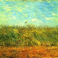 Campo de trigo de Van Gogh con una alondra
