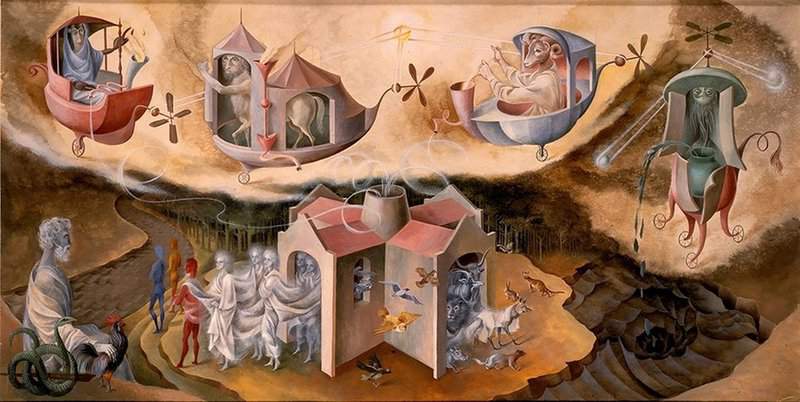 Varo Remedios Creation Of The World Or Microcosm canvas print