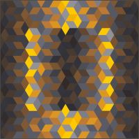طباعة كانفاس Vasarely Hexagone Ion-7 1969
