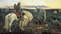 Vasnetsov Viktor Mikhaylovich A Knight At The Crossroads 1878 canvas print