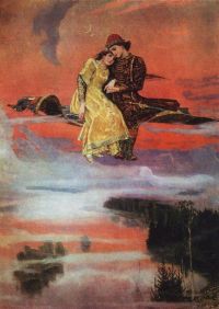 Vasnetsov Viktor Mikhaylovich الإصدار الأول Flying Carpet 1880 قماش مطبوع