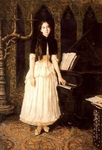 Vasnetsov Viktor Mikhaylovich Portrait Of Elena Andrianovna Prahova 1894