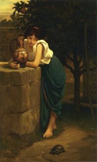 Vedder Elihu Etruscan Girl With Turtle 1867