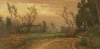 Vedder Elihu in der Nähe von Villa Ansidei Perugia Sunset 1873 80 Leinwanddruck